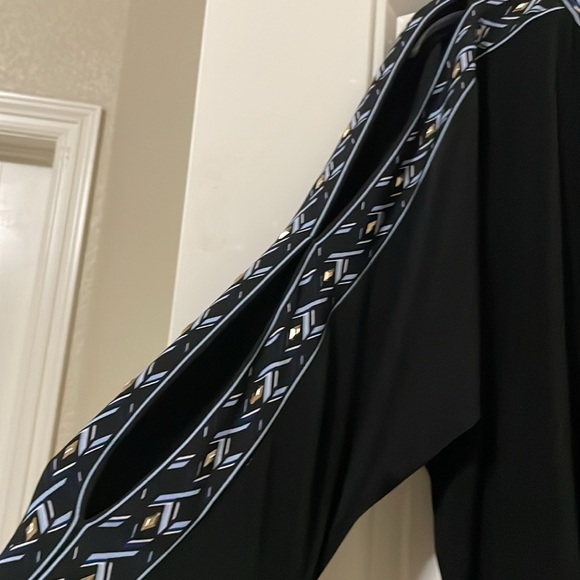 White House Black Market 3/4 Sleeve Black Dress Size Small - Picture 5 of 10